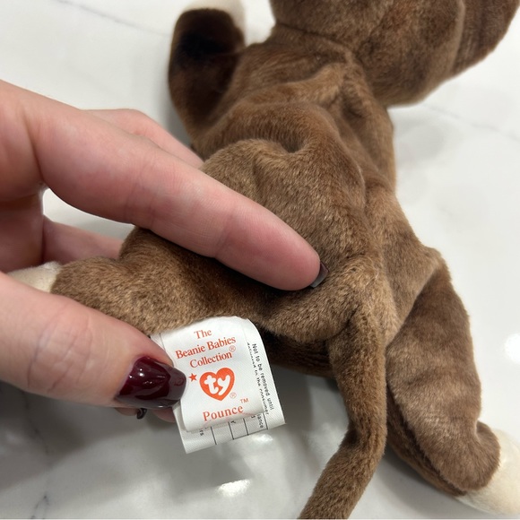 Rare Beanie Babie Pounce with tag errors and stamped tush tag - Picture 4 of 6